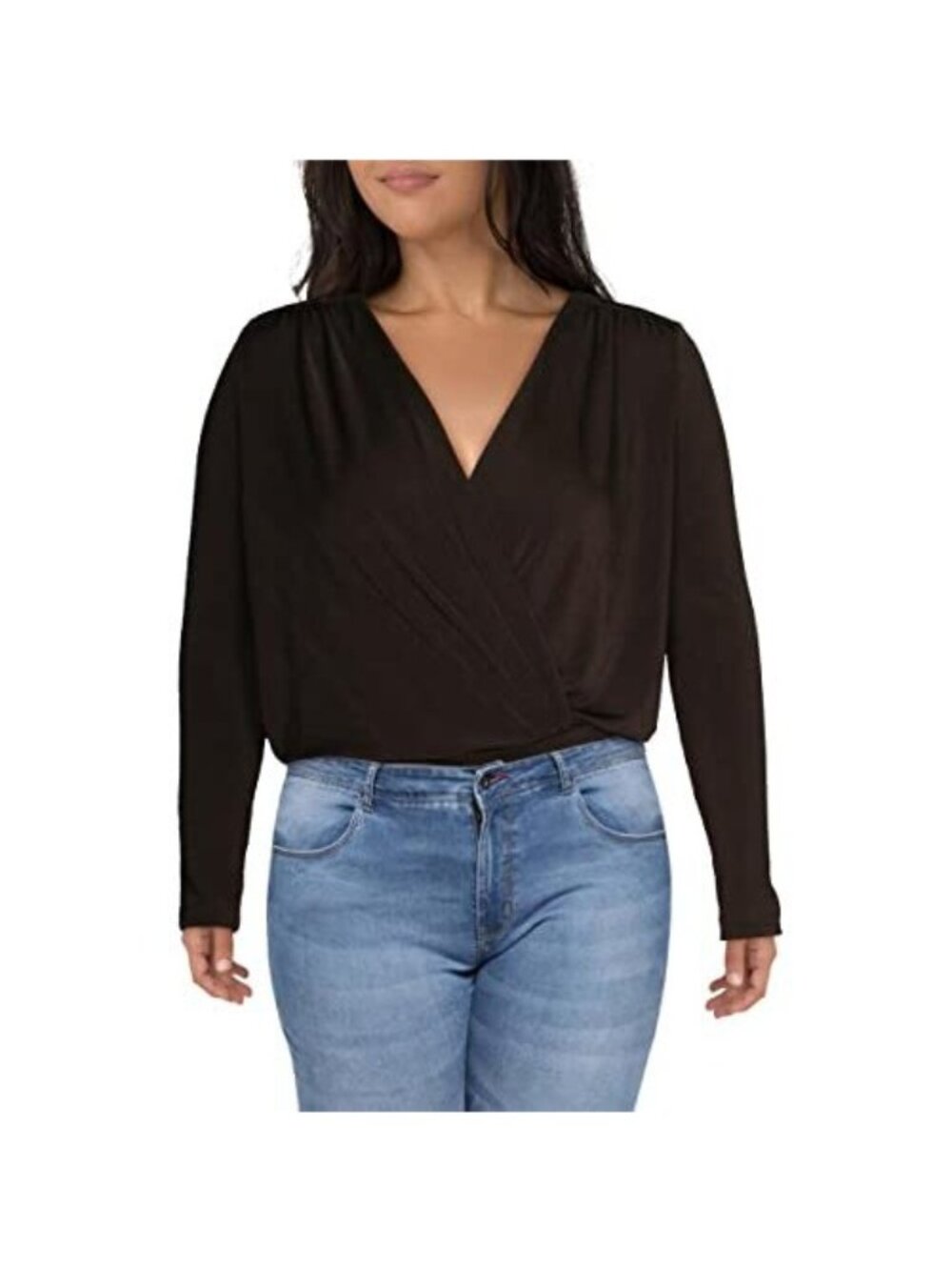 Free People Intimately Turnt Surplice Long sleeves Bodysuit Size XL Green $68